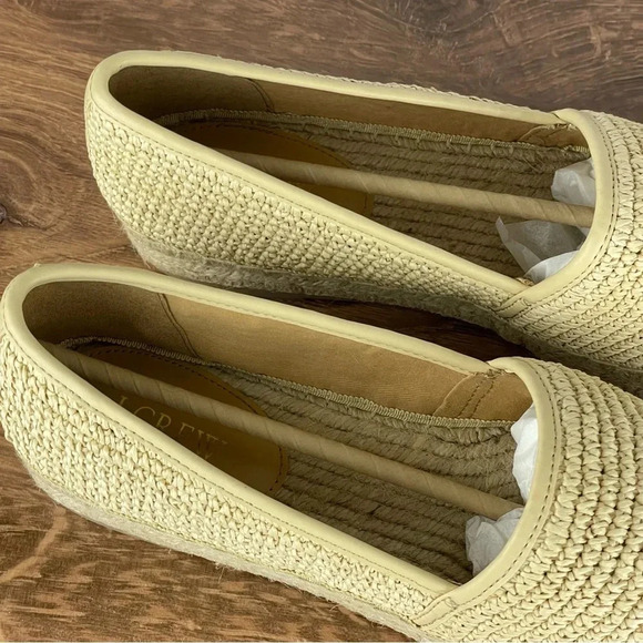 NEW J. Crew Woven Natural Raffia Espadrille Flats size 11‎ ivory $118 - Picture 4 of 10